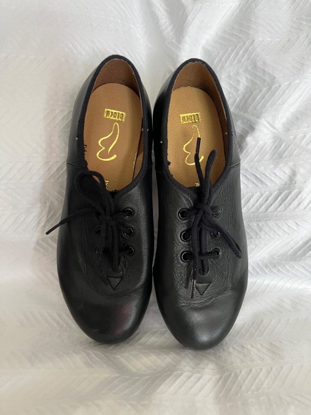 BLOCH Jazz Tap Leather Tap Shoes Children’s Size 13.5 SO301G Girls - Picture 2 of 11